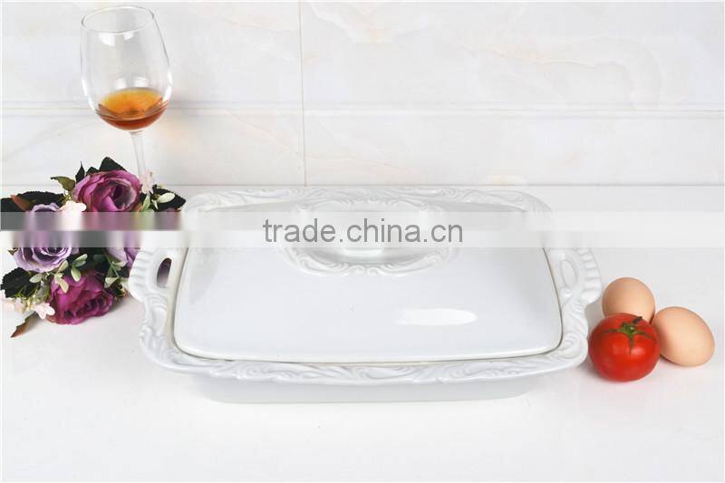 15.5" ceramic rectangular comal