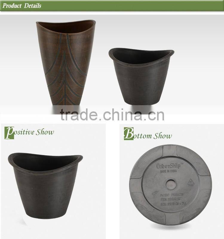 Plastic Materials And Hot Selling Style Decorative Garden Planter From GreenShip
