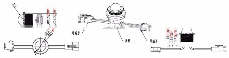 DC 12V led point light sources full color with 20mm diameter Full color 5050 RGB point light source