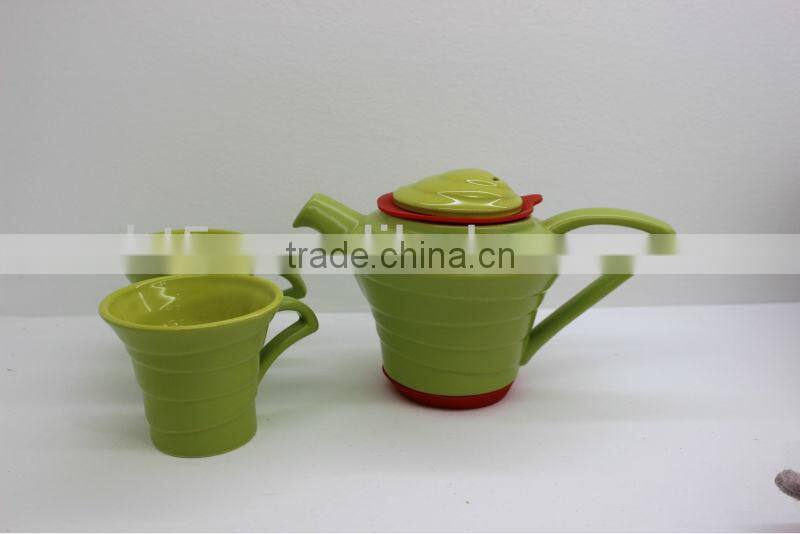 Hot sale 3pcs customized unique teapot set