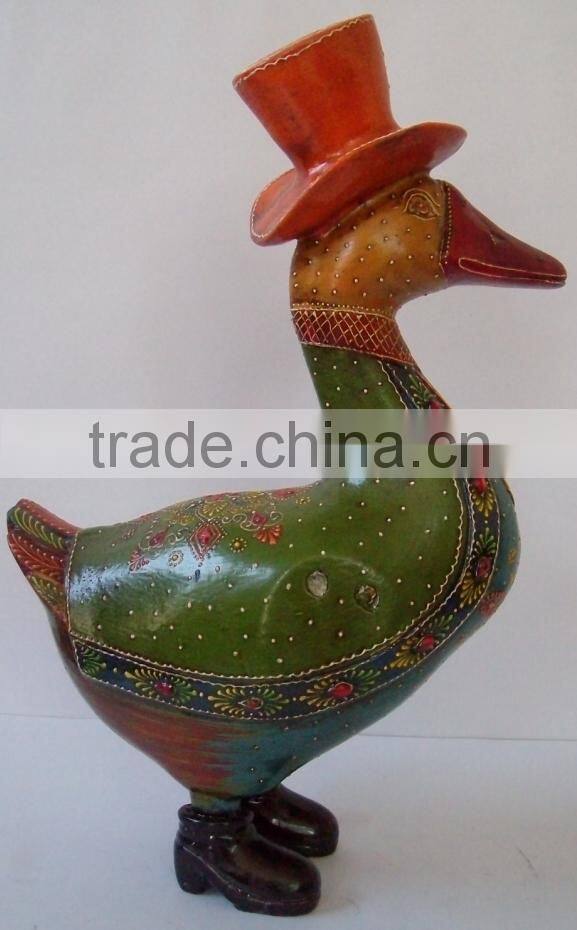 Unique hand painted Resin Duck