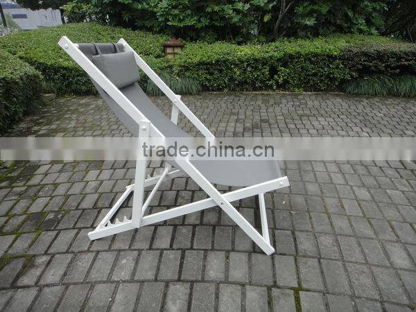 Hot sales aluminum folding teslin beach bed &lounge
