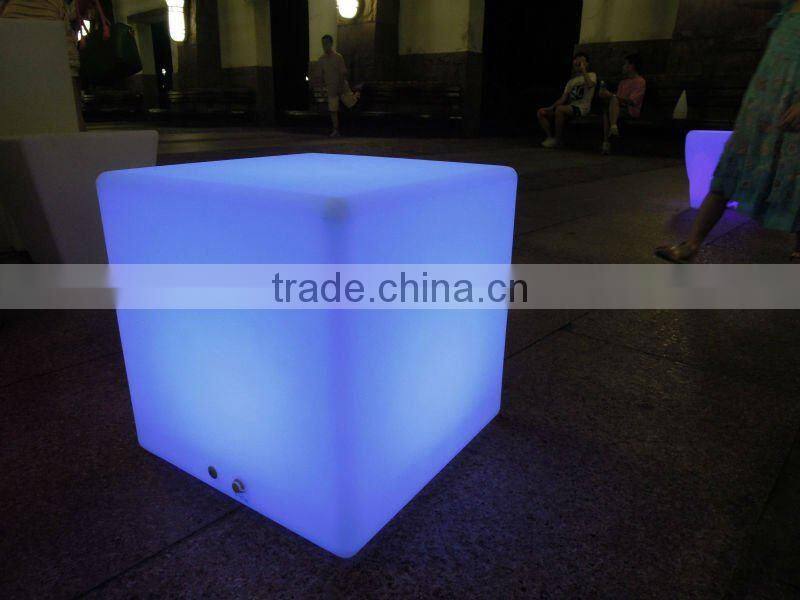 Rechargable colorful warterproof modern outdoor cube furniture led cube chair