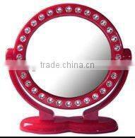 Heart Shape Round Table Cosmetic Mirror with two sides