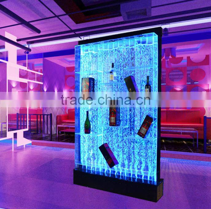 Led dancing water bubble wall room divider screens for bar cafe design
