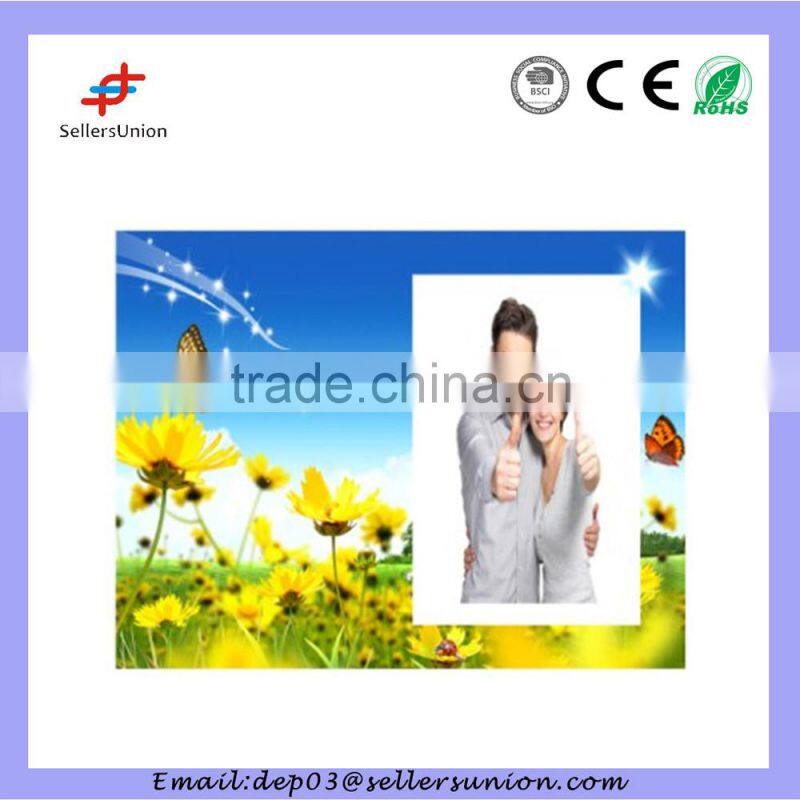 High Quality Sun Flower Printed Decoration Mirror Glass Frame 4"x6"