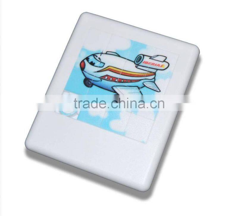 mini sliding puzzle,plastic promotional game puzzle