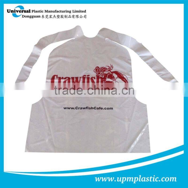 Disposable restaurant plastic adult LDPE bibs apron