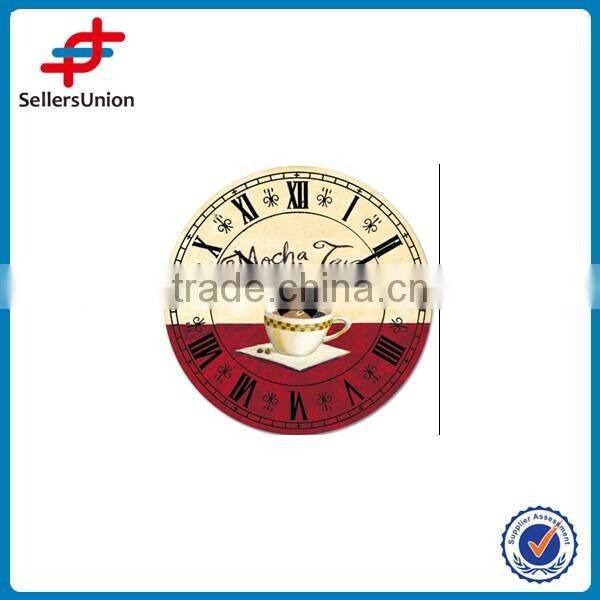 wooden wall clock with coffe style