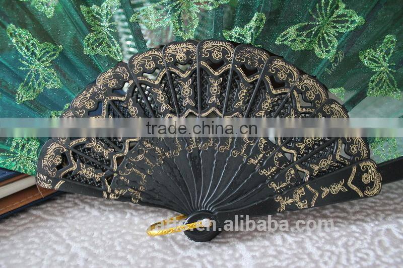 Lace fabric fan for party with low price