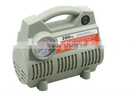 Car Tire Emergency Repair Tool DC 12V 260PSI Portable Micro Car Air Compressor Pump