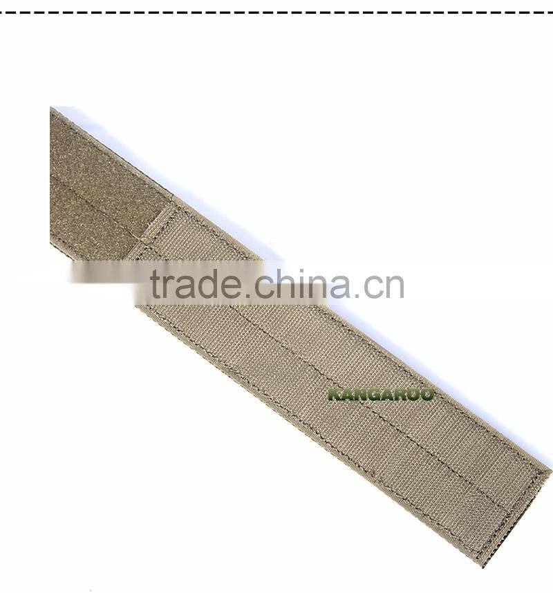 Brown Tactical Belt With Buckle Metal Military