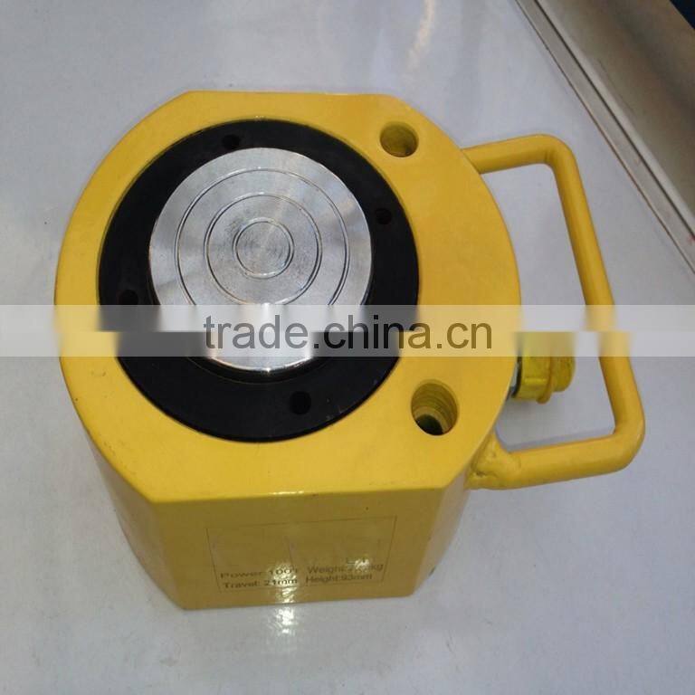 High tonnage single acting flat short hydraulic jack