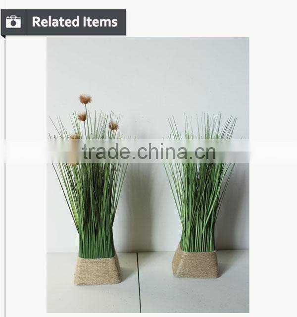 New products in Alibaba decorative indoor grass hemp rope grass faux grass with decirative dots