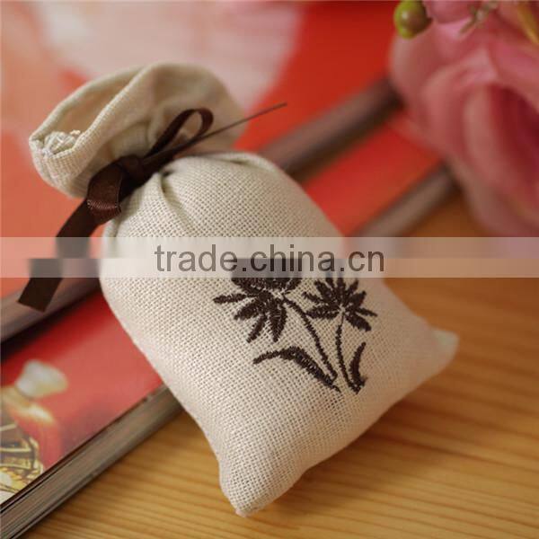 Good smell high quality linen or canvas perfume pouch