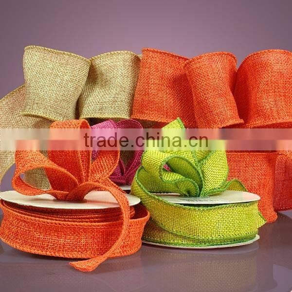 Wholesale 9mm decorative celebrate it jute burlap ribbon for party