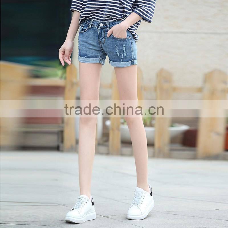 Breathable sexy ladies ripped short jeans pants shorts women jeans tight jeans 2016