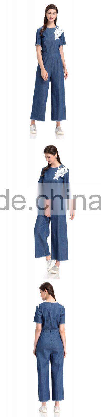 Domin fashion latest denim styles jumpsuits women 2016