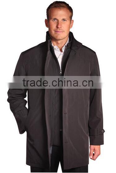Men's Black Convertible Microfiber Jacket