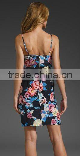 wrap dress!floral printed!12DR056 2012 Summer Hot selling Flower Printed Ladies dress