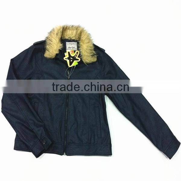 2015 New Fashionable Fur Leather Jacket