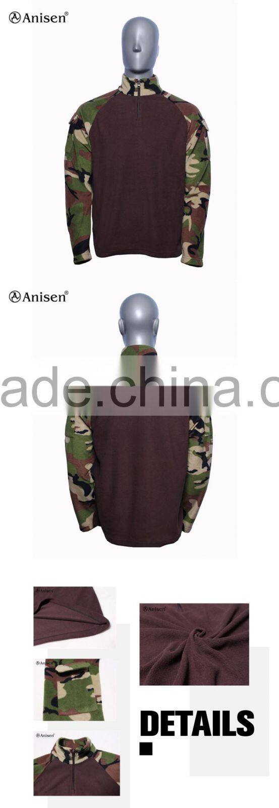 2016 hot sale oem warm fashion style clothing half zipper hunting jacket