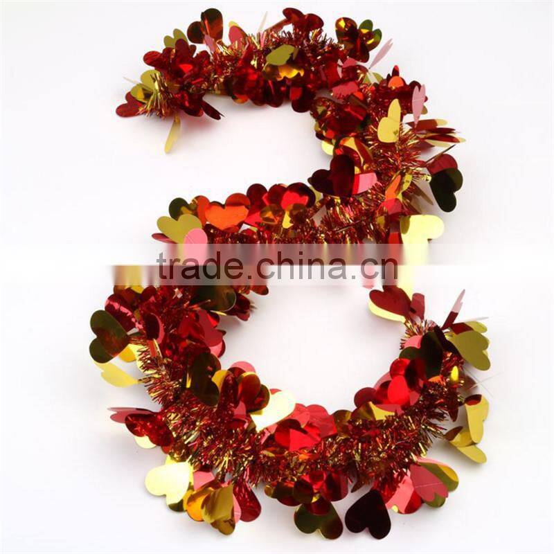 Good quality Christmas Tree Decorations Tinsel Garland colorful large indoor decoration wholesale