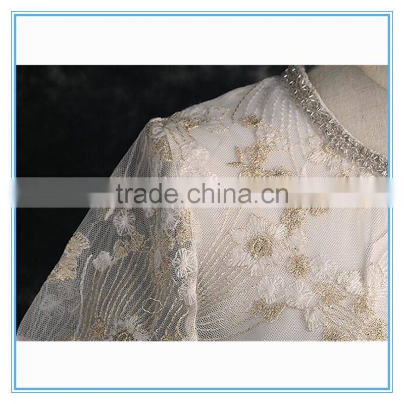 Lady New Model Fashion Lace Embroidery Dress Short Frock Dress