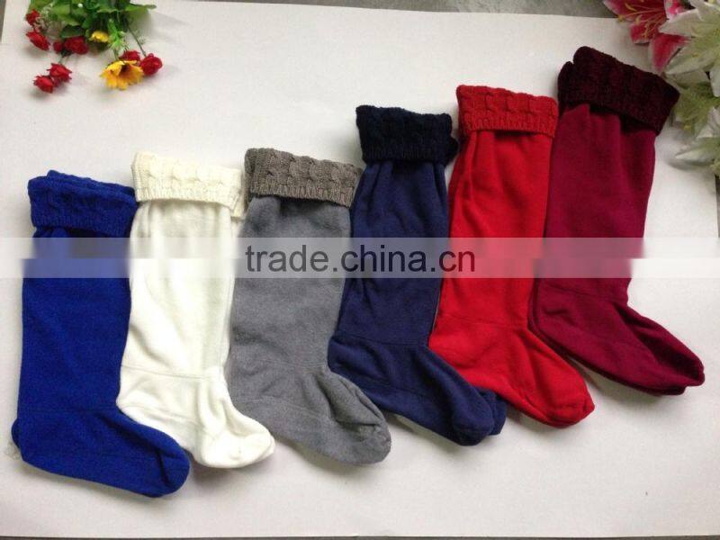 high quality winter mens warm & soft fleece boot liners socks factory