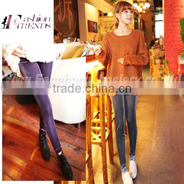 Hot South Korea Gold velvet joker leggings