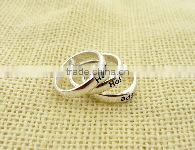Ladies silver round love wedding ring for couple in love