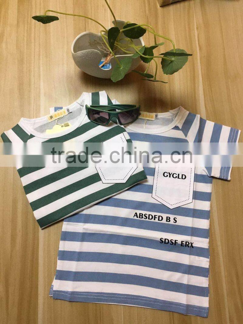 2017 Summer casual baby boy T- shirts Fancy boys holiday beach shirts Kids clothing
