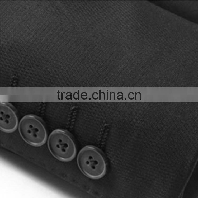 2017 Wholesale Custom Classic Style Regular Fit 2 Button Black Mens Suit