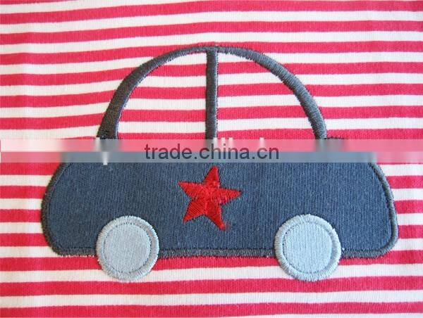 2017 Spring Baby Bodysuit Stripe Newborn Baby Clothes Embroidery Pattern Toddler Unisex Romper