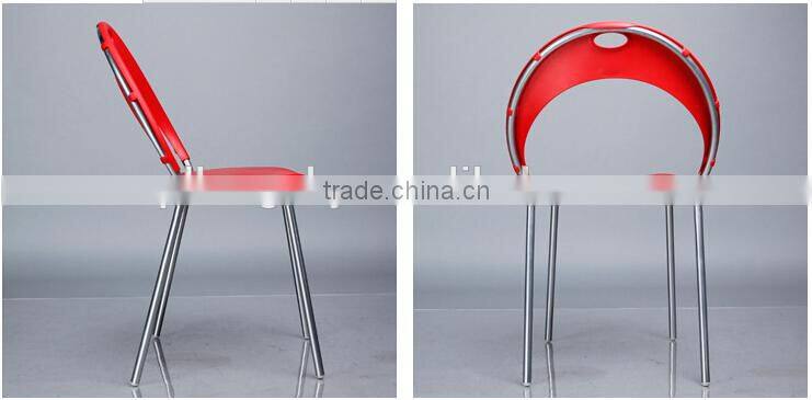 2015 leisure style metal frame stacking plastic chair with many colours,colouful plastic chair