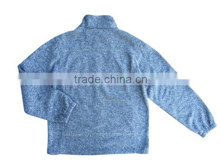 Spring 100% polyester bodkin clothing gray mens knitted wool jacket