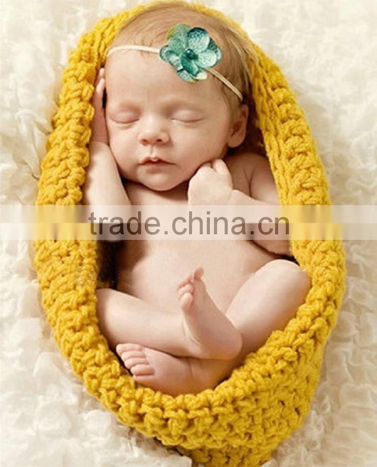 2016 Crochet baby sleeping bag knitted baby hat photo prop