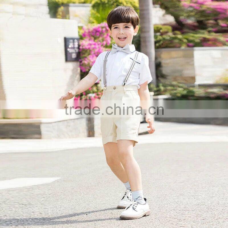 New Fashion Boys Suspenders Pants Set School Performance Boy Clothes Set Fancy Children Wear B-NB-CS905-26