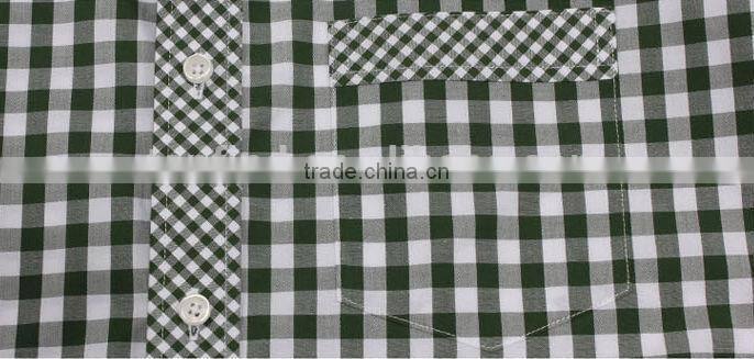 Wholesale brand short sleeve plaids men dress &causal shirt with good quality