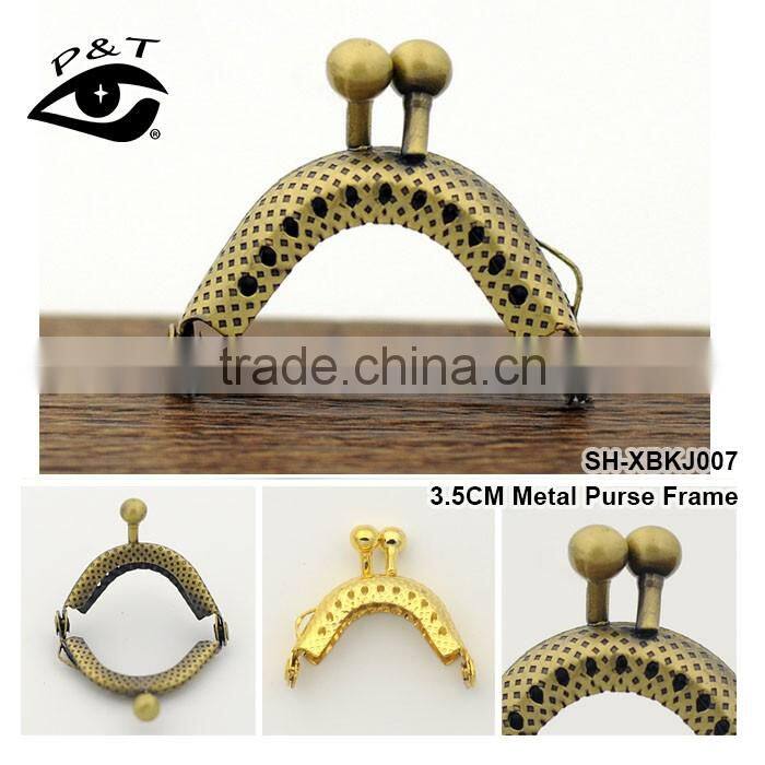 Fashion leather,metal purse frame,clutch purse frame 3.5CM