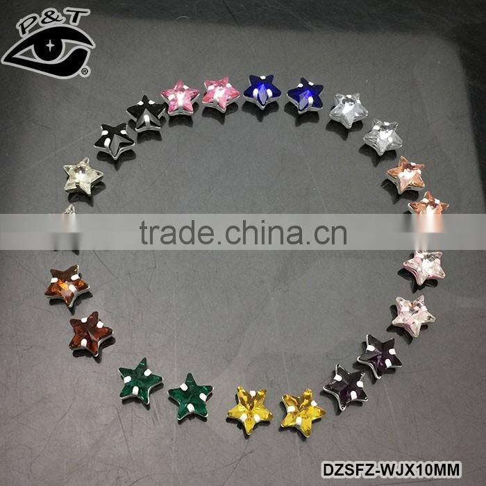 Hot sales 8x8mm Square shape Sew on Crystal Rhinestone With Metal Claw