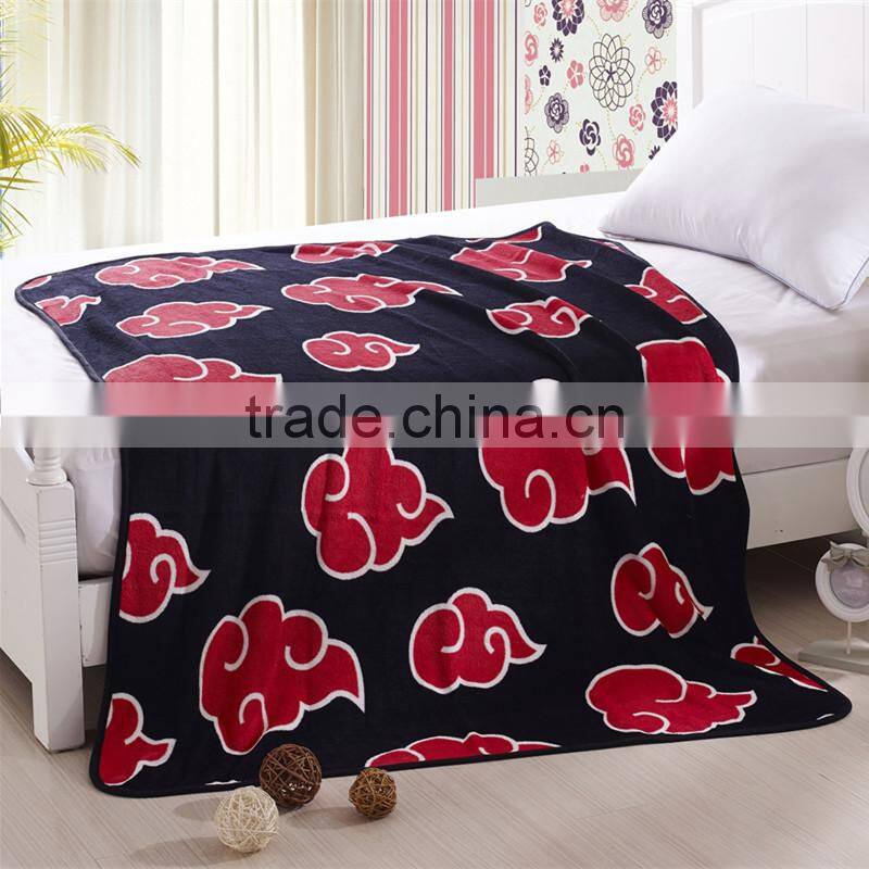 Factory Wholesale Auspicious Clouds Coral Fleece Blanket/Sheet