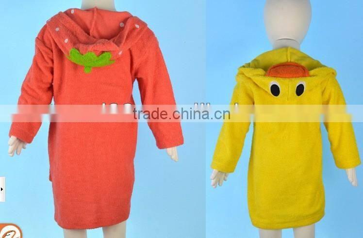 100 percent cotton children hooded bathrobes, kids hooded bathrobes