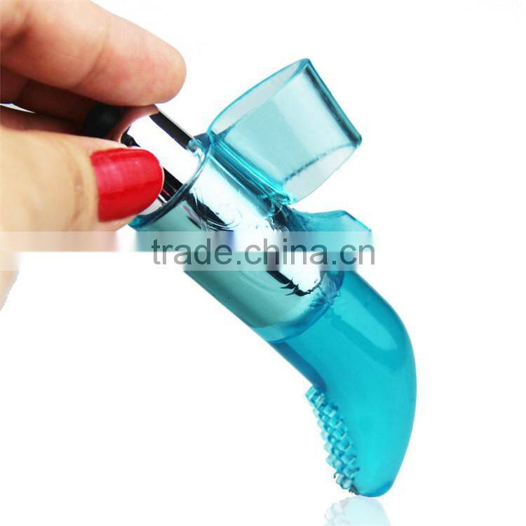 Mini Bullet Vibrating Finger Lip Ring Massager Tongue Vibrator Adult Sexy Toys