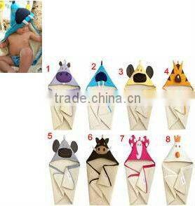 baby's cartoon animal style bathrobe Boys/girls towel cotton clothing Child Long sleeve bath baby cloak towel