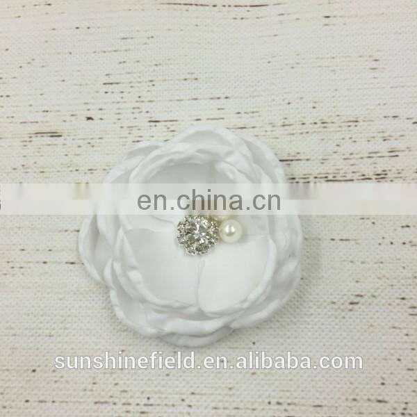 hair clip satin flower handmade flower girl hair clip