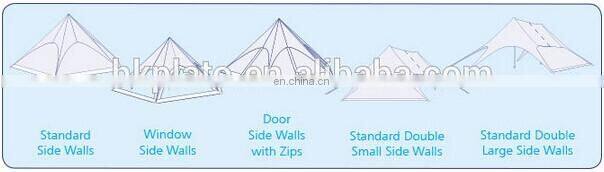 Outdoor full printed green shelter star tent for promotion