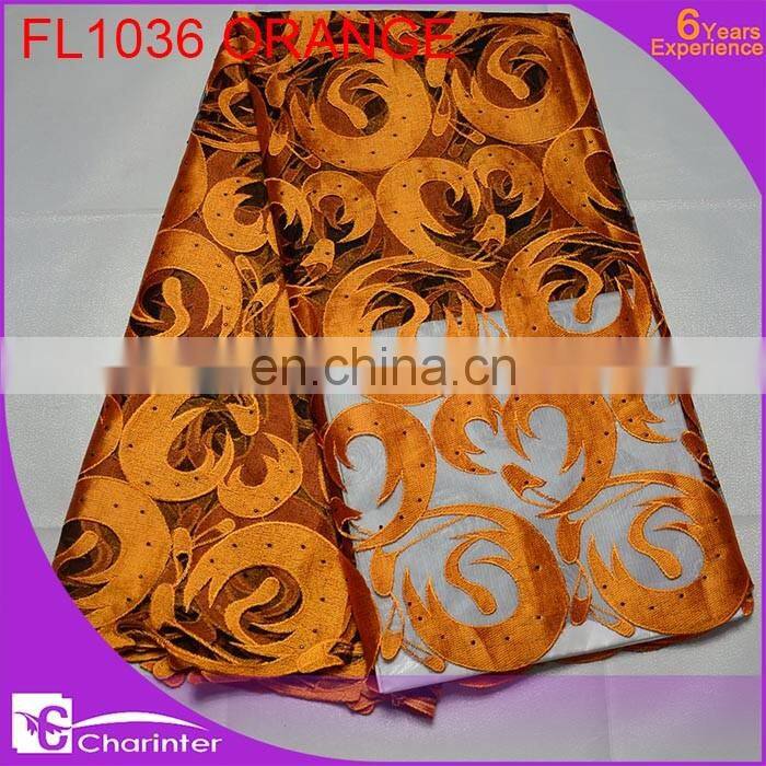 free shipping nigerian lace with rhinestone bridal lace fabrics tulle voile lace fabric