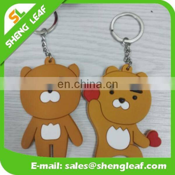 Factory price customed pvc rubber keychain