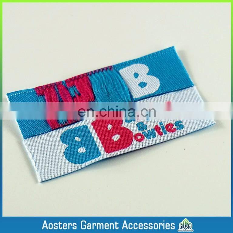 customized size center fold name tags for clothing
